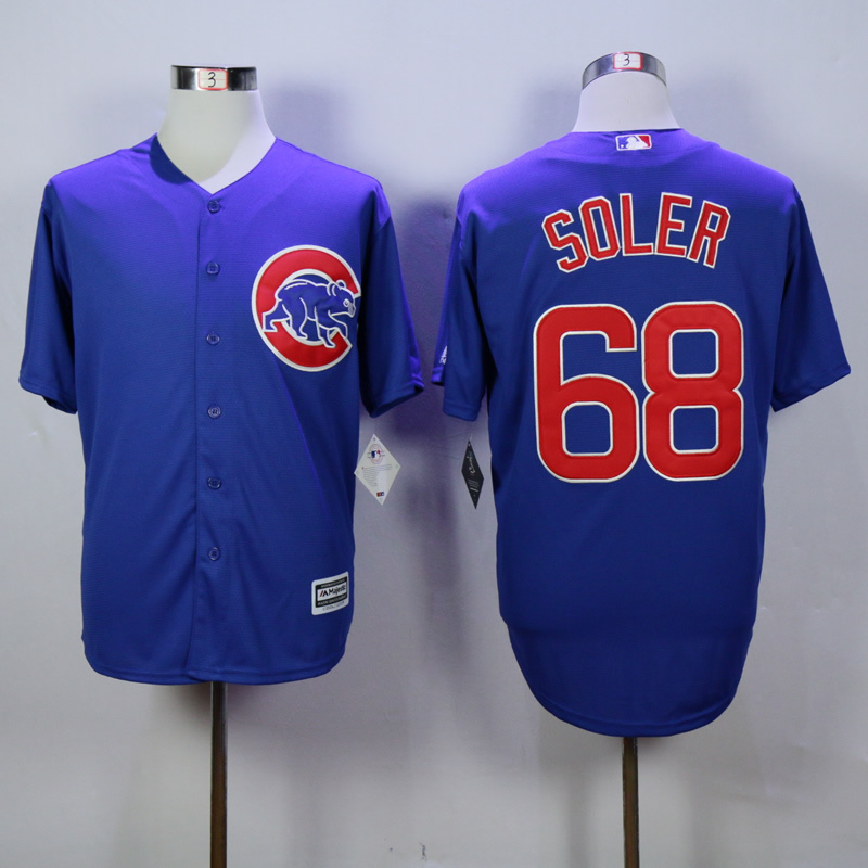 Men Chicago Cubs 68 Soler Blue MLB Jerseys